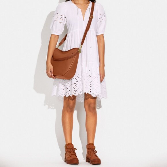 Coach Soft Tabby Hobo Bag Colorblock in Canyon Smooth Leather - Picture 2 of 6